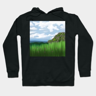 Mountain Scene Clouds Hoodie